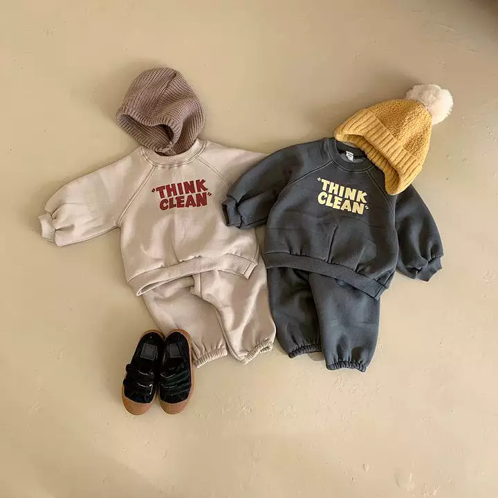 2 Pieces Set Baby Kid Girls Boys Letters Hoodies Sweatshirts And Solid Color Pants Wholesale 231130243