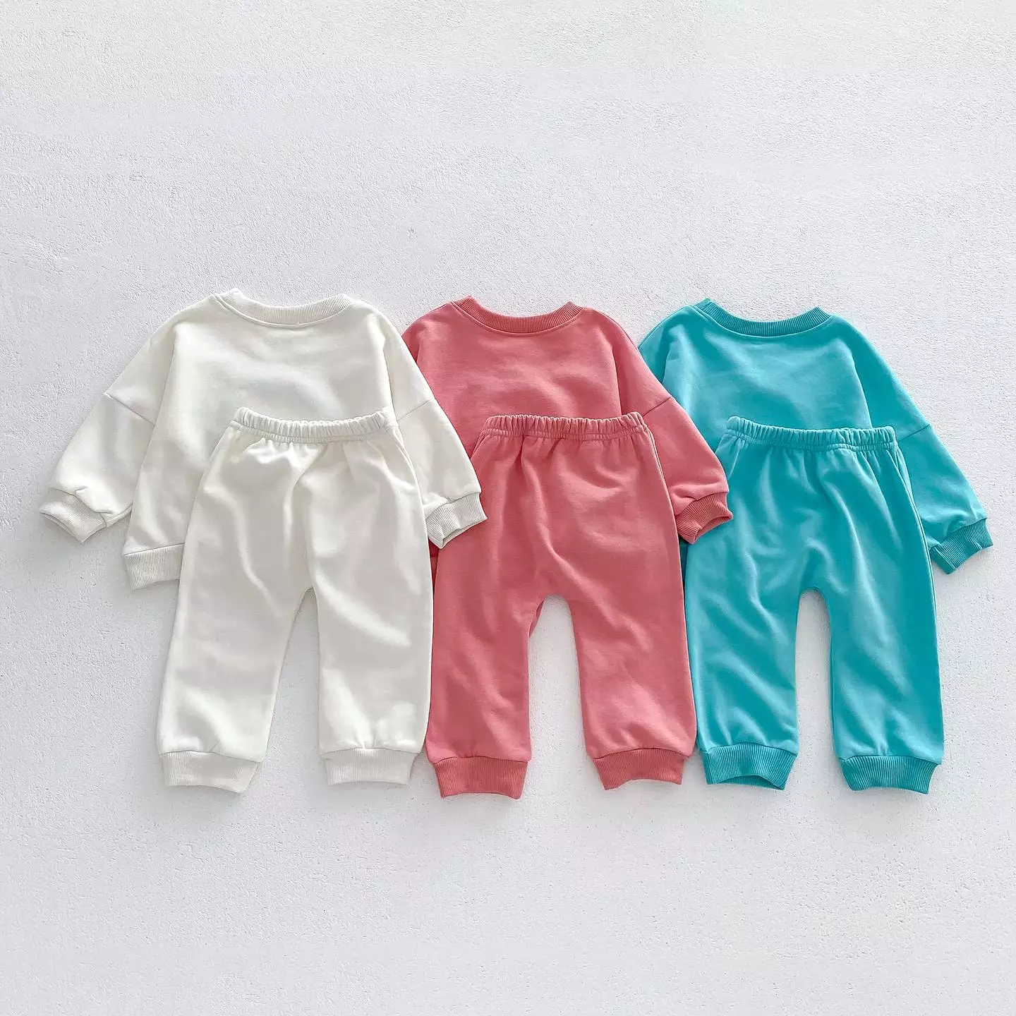 2 Pieces Set Baby Kid Girls Boys Rainbow Hoodies Sweatshirts And Solid Color Pants Wholesale 23101966