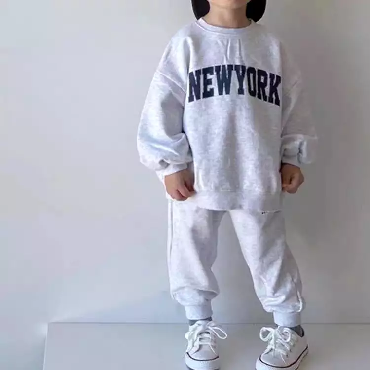 2 Pieces Set Baby Kid Girls Boys Sports Letters Hoodies Sweatshirts And Solid Color Pants Wholesale 230828220