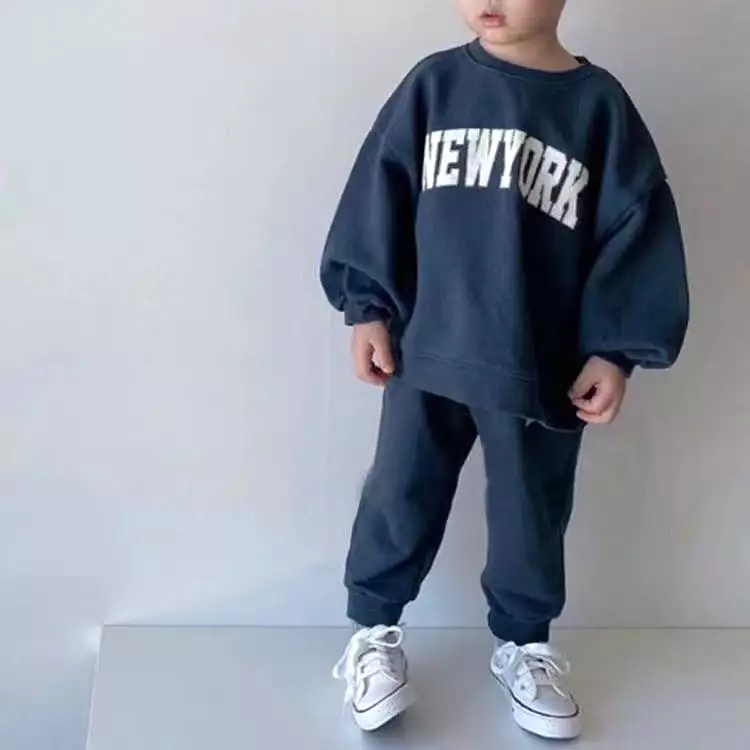 2 Pieces Set Baby Kid Girls Boys Sports Letters Hoodies Sweatshirts And Solid Color Pants Wholesale 230828220