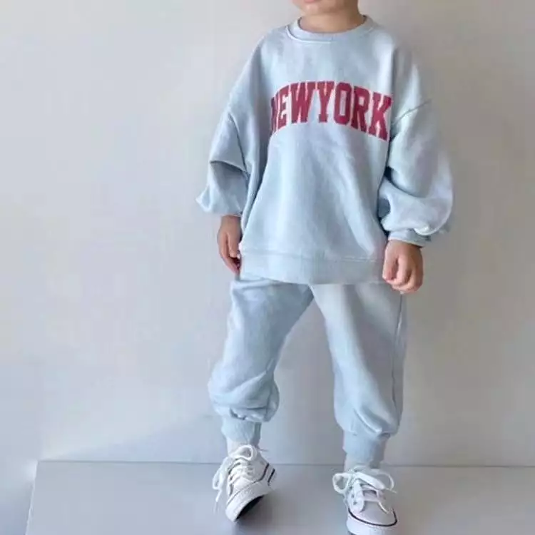 2 Pieces Set Baby Kid Girls Boys Sports Letters Hoodies Sweatshirts And Solid Color Pants Wholesale 230828220