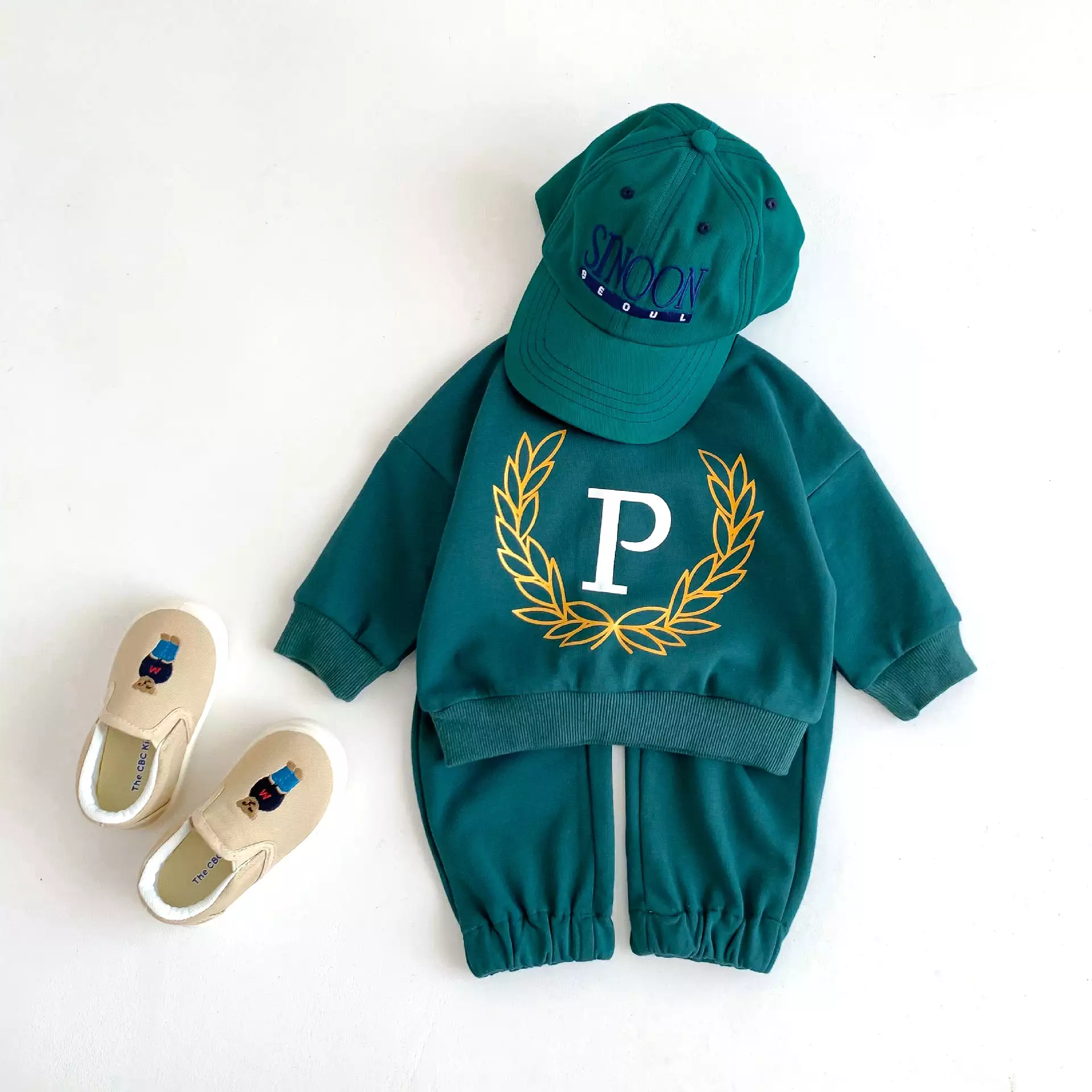 2 Pieces Set Baby Kid Girls Boys Sports Letters Hoodies Sweatshirts And Solid Color Pants Wholesale 23101909