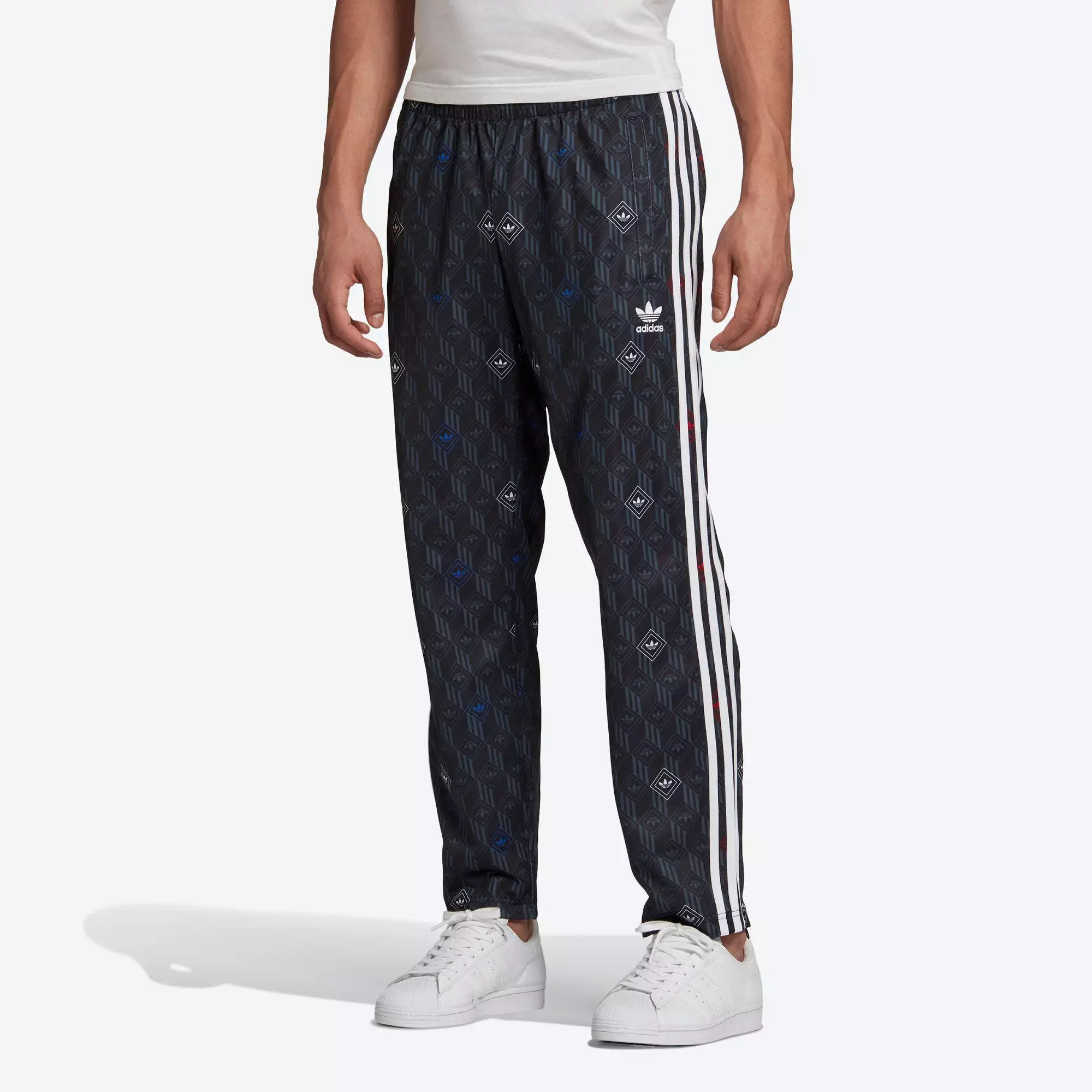 Adidas Originals Men's Monogram Firebird Track Pants - Black