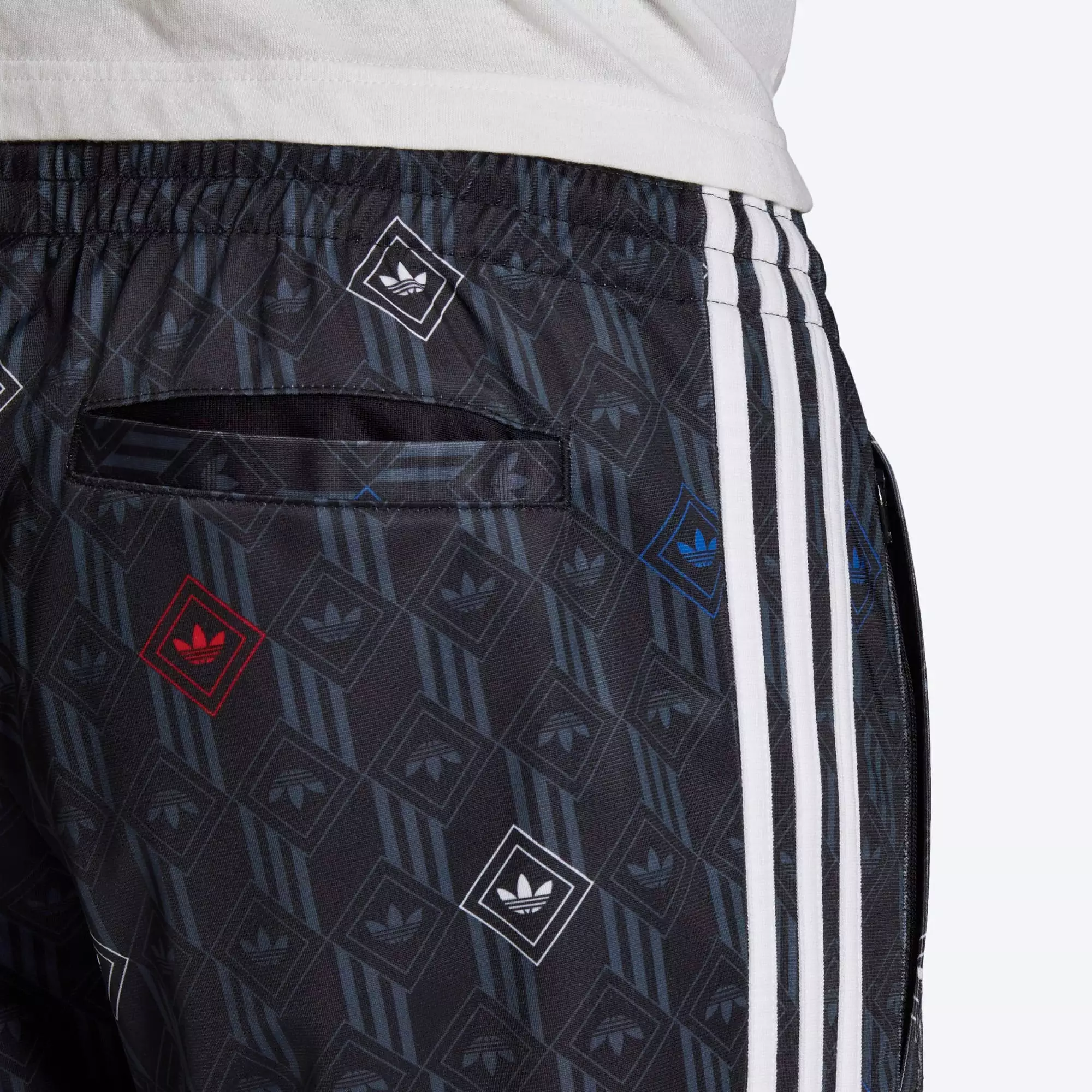 Adidas Originals Men's Monogram Firebird Track Pants - Black