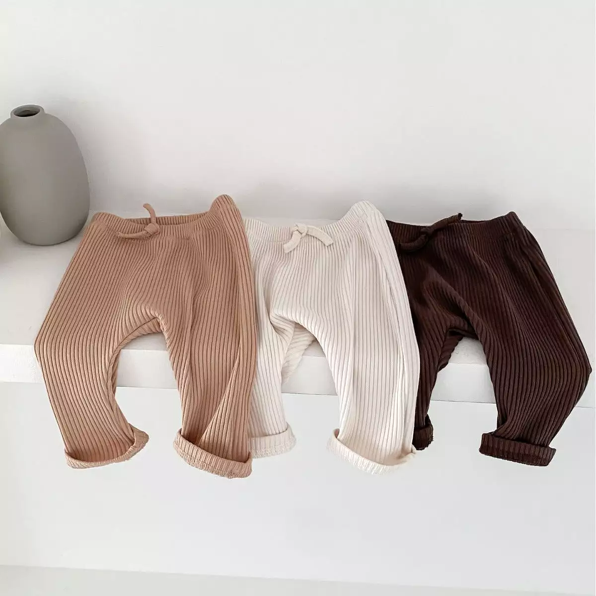 Baby Kid Girls Solid Color Pants Wholesale 240111107