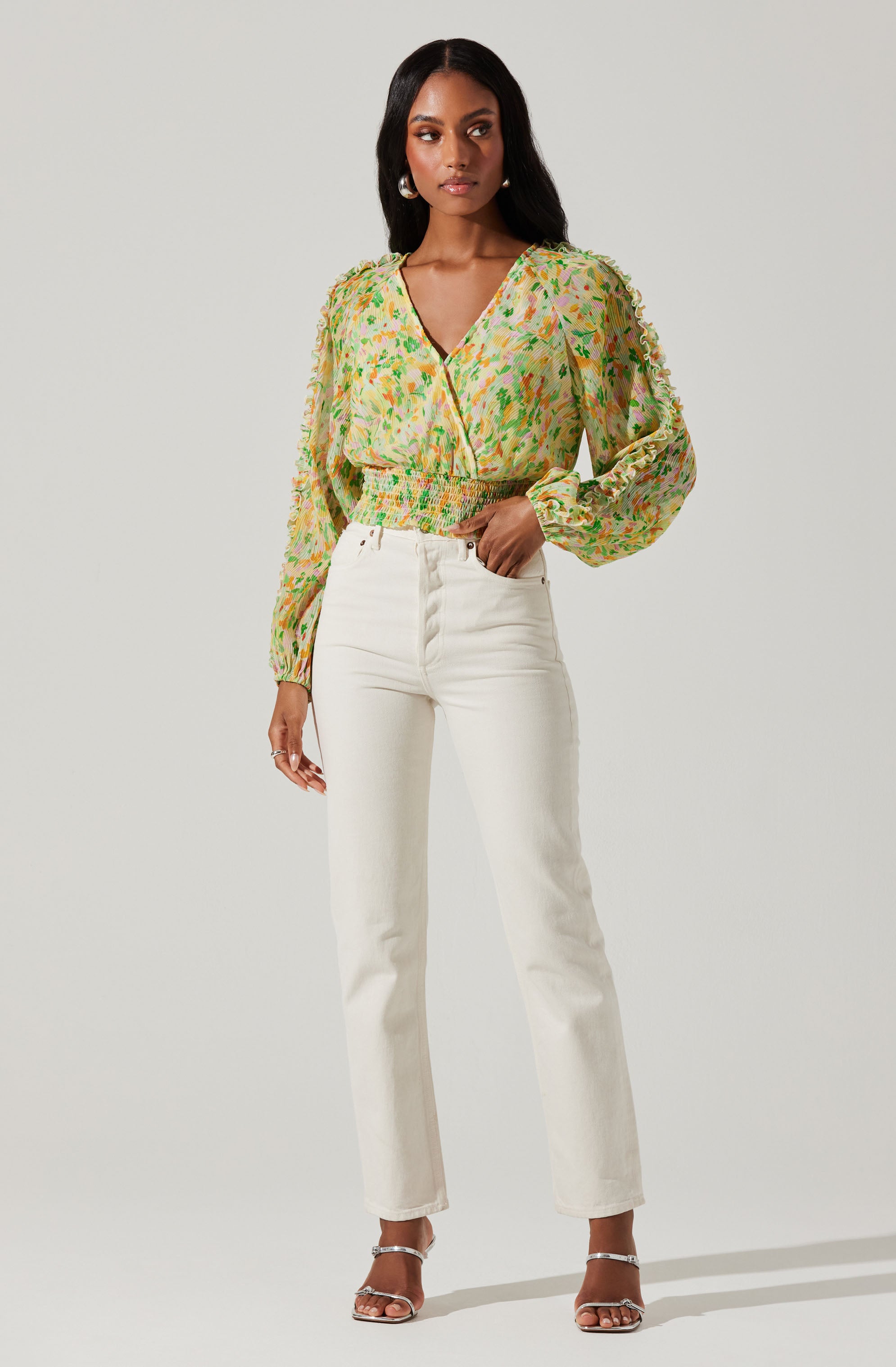 Bellona Floral Puff Sleeve Top