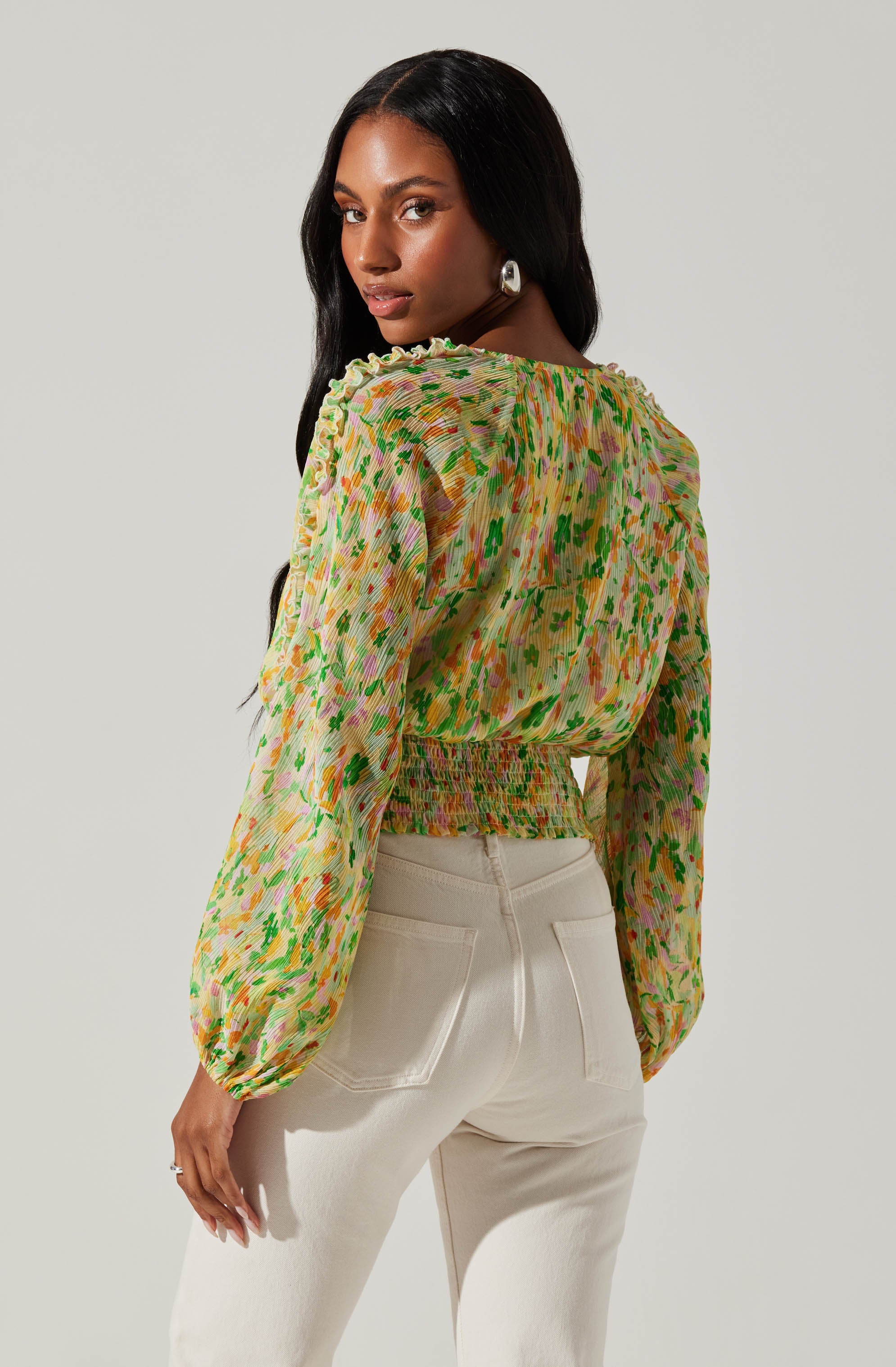 Bellona Floral Puff Sleeve Top