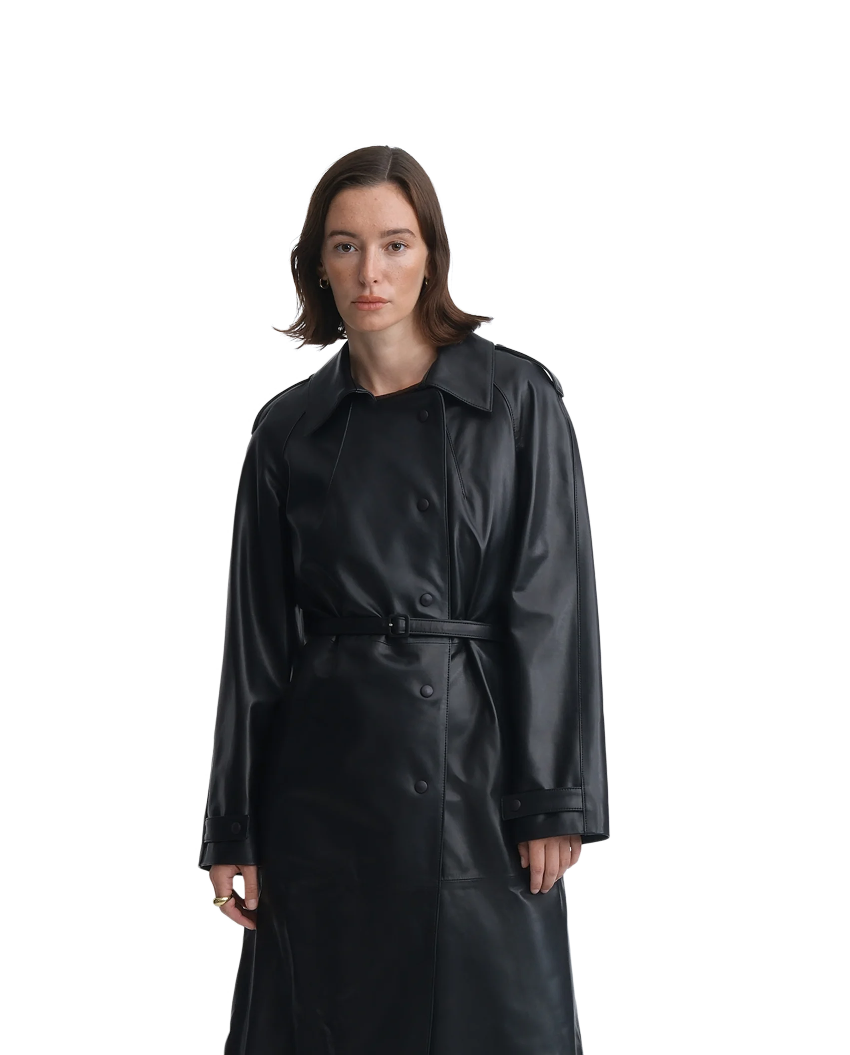 Berlin Black Lamb Trench Coat