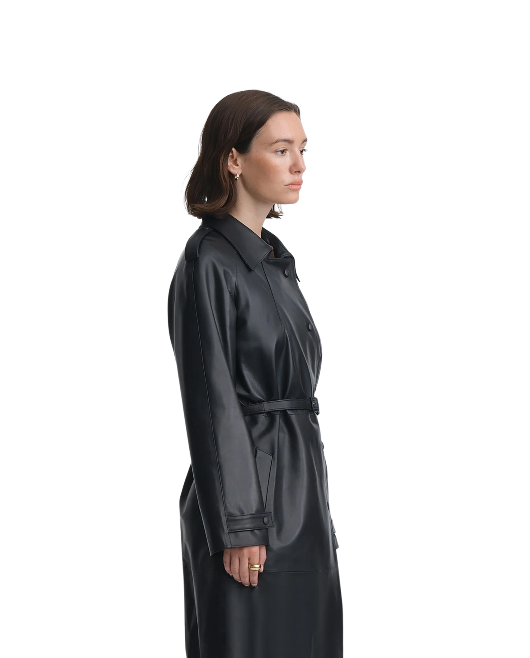 Berlin Black Lamb Trench Coat