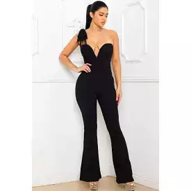 Big Hit Mesh One Shoulder Jumpsuit-Pink