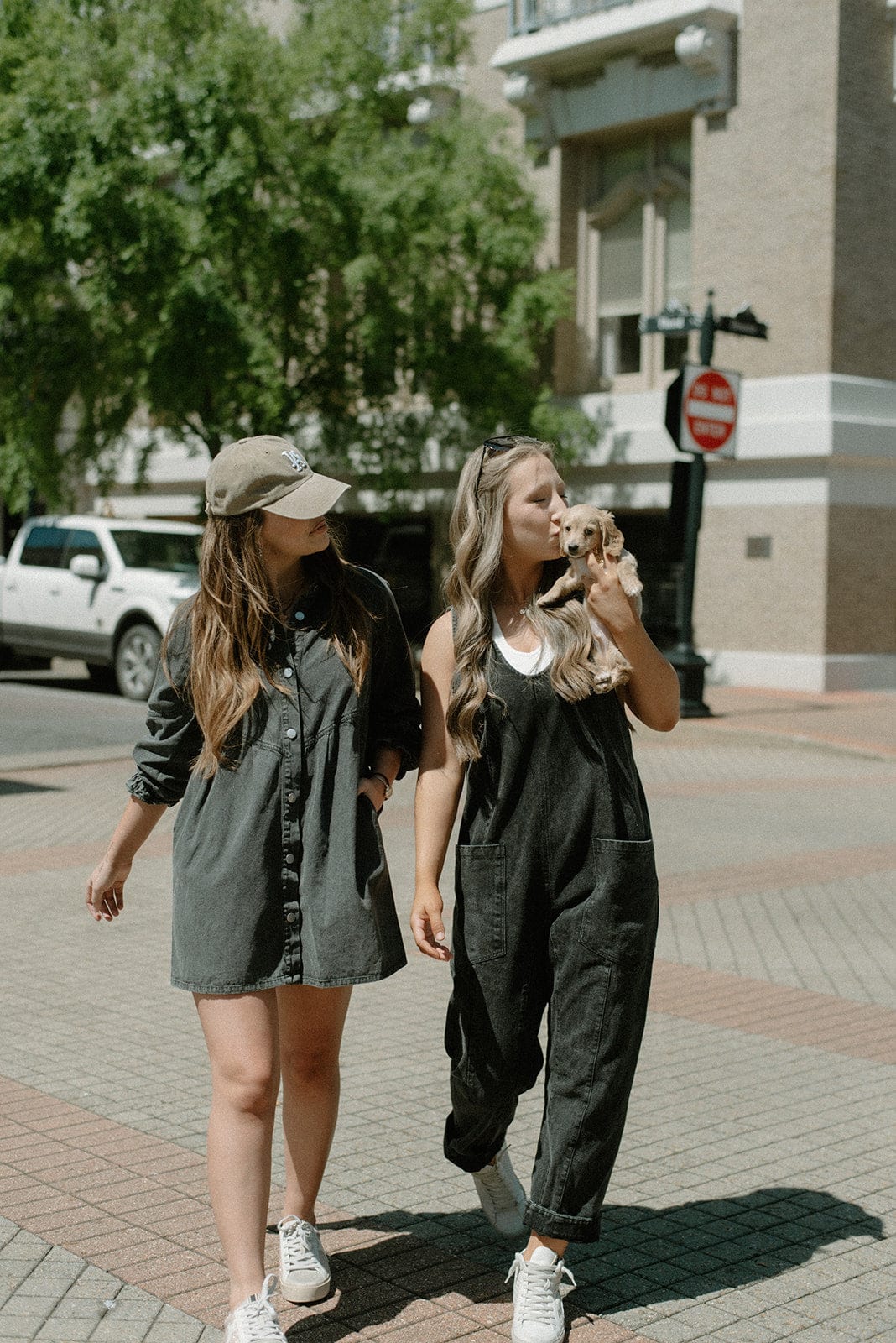 Black Denim Overall Jumpsuit