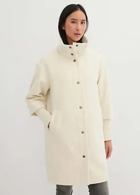 bonprix Knitted Collar Button Through Coat