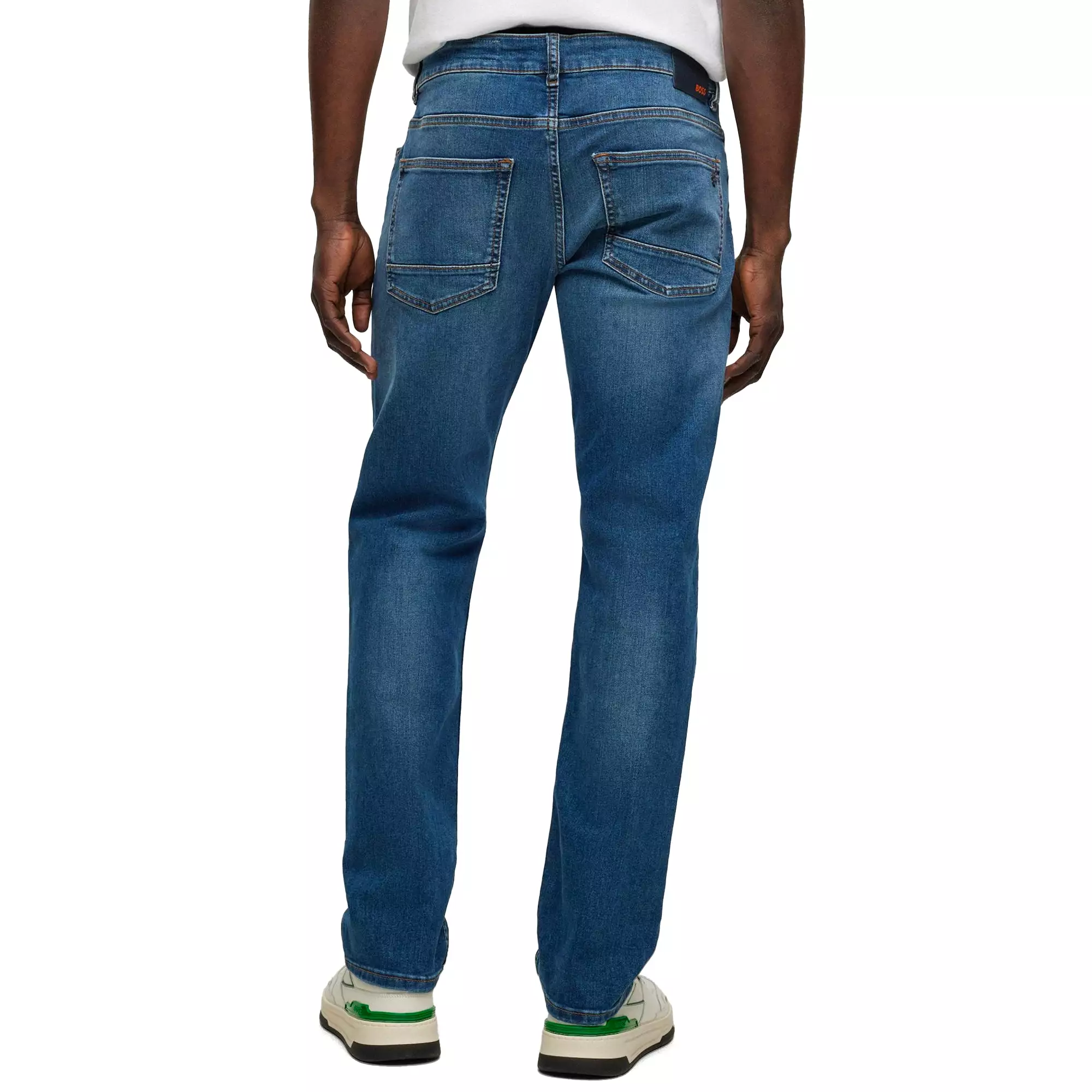 Boss Delaware Slim Fit Jeans - Habit Mid Blue Stretch