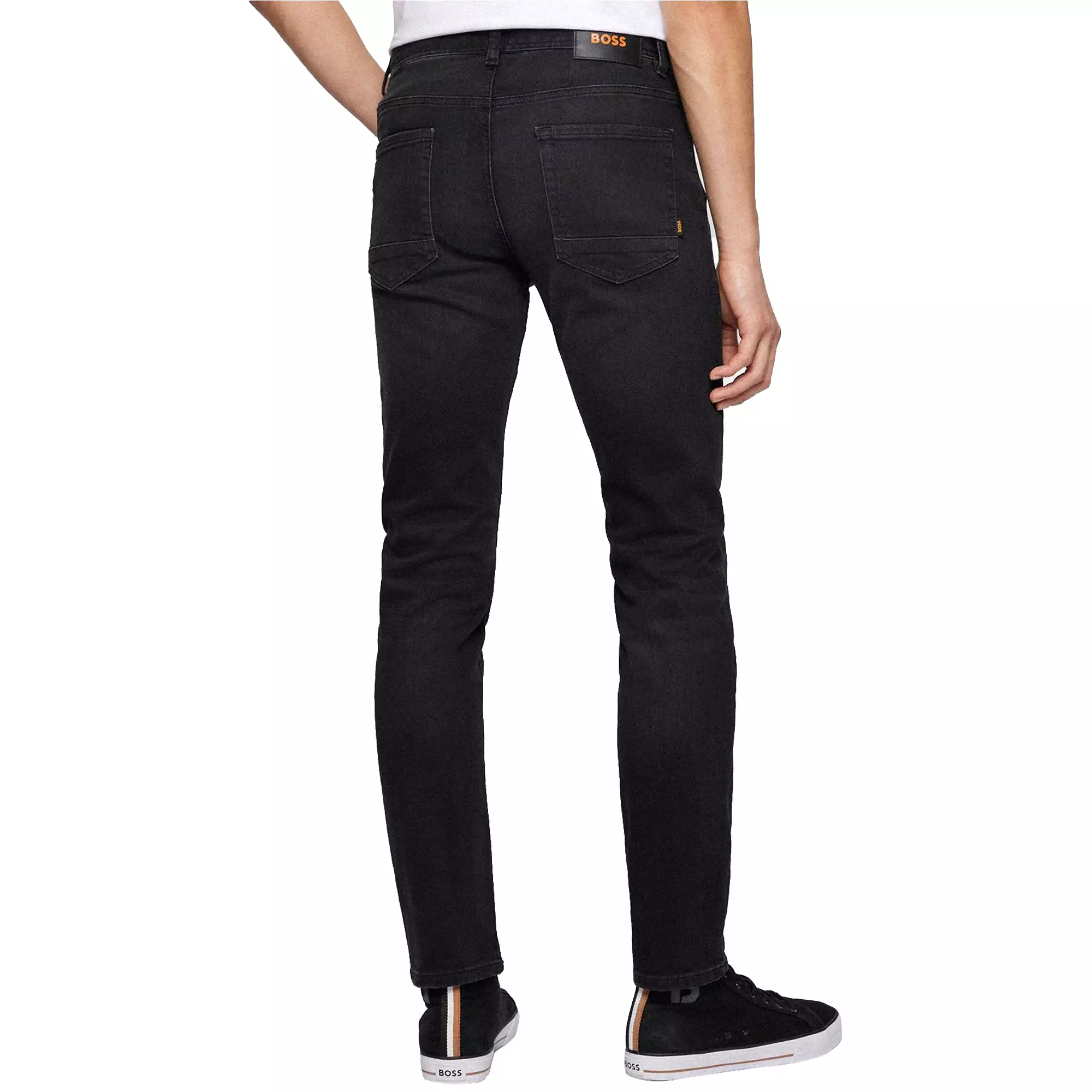 Boss Delaware Slim Fit Jeans - Jet Black Stretch