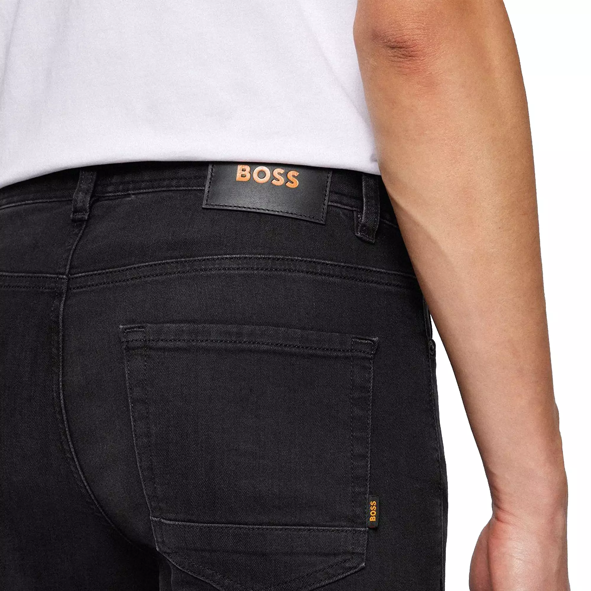 Boss Delaware Slim Fit Jeans - Jet Black Stretch