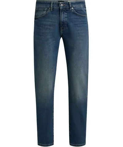 Boss Maine regular-fit jeans in blue super-stretch denim