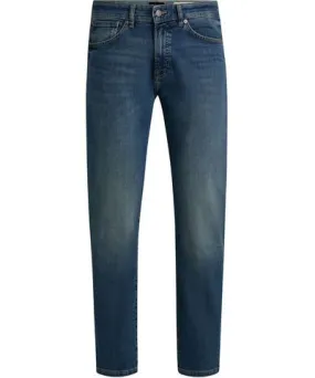 Boss Maine regular-fit jeans in blue super-stretch denim