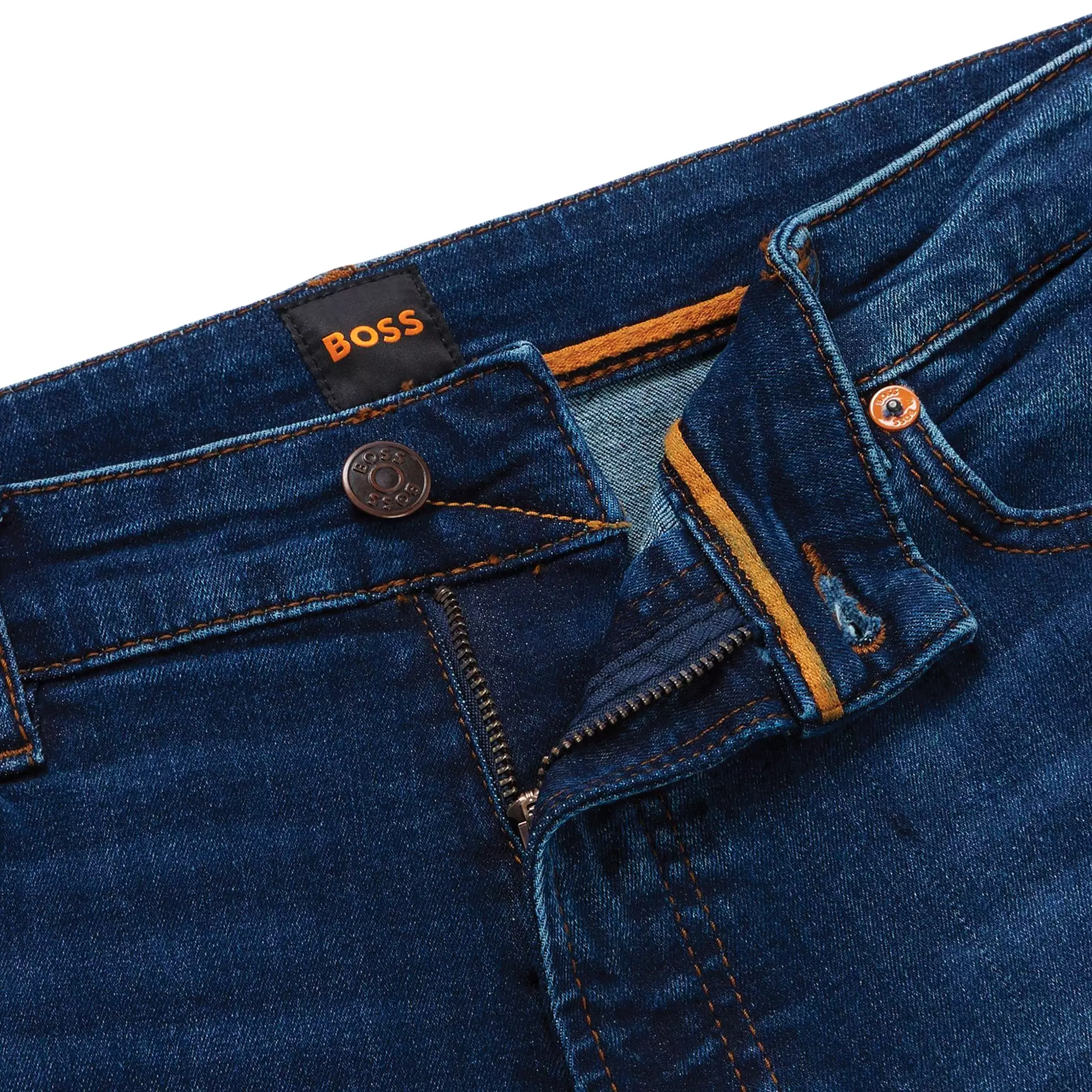 Boss Maine Regular Fit Jeans - Motive Mid Blue Stretch