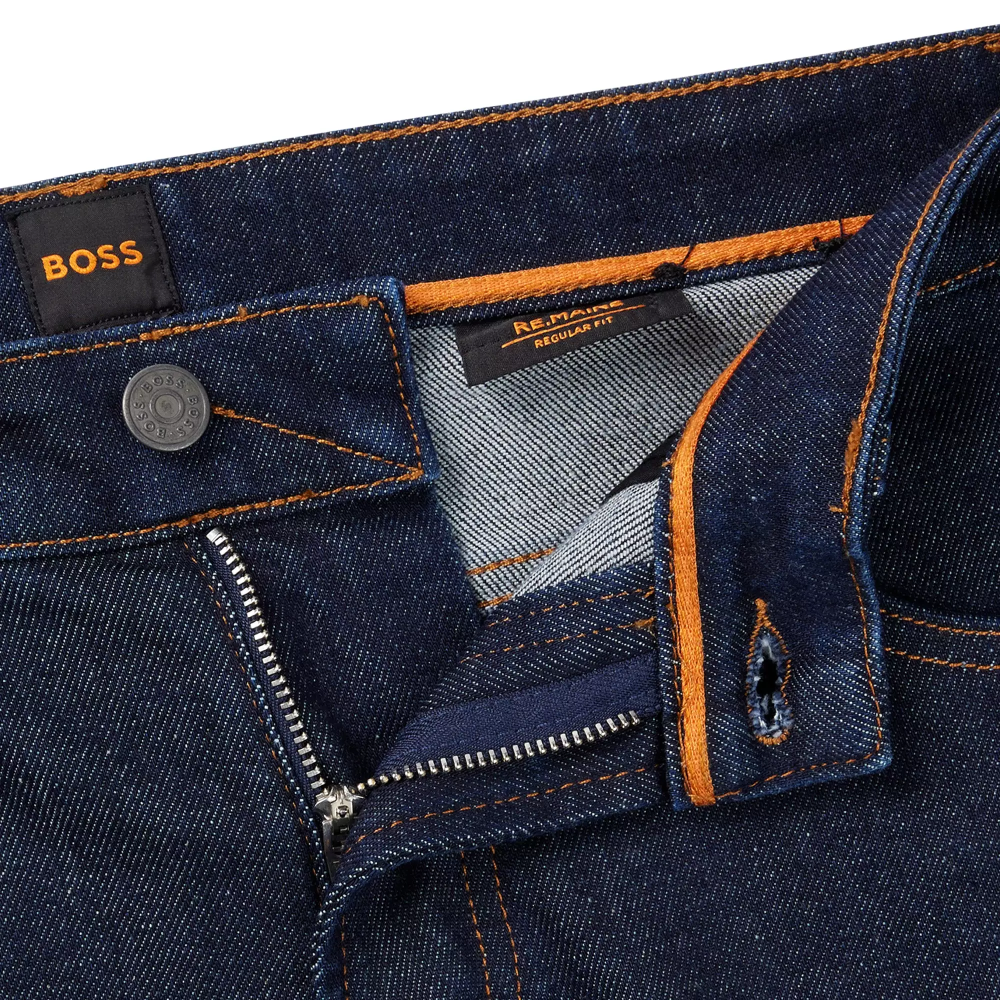 Boss ReMaine Regular Fit Jeans - BC-C Rinse Dark Blue