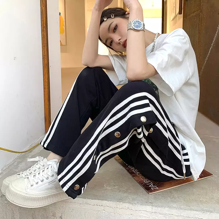 Button Lined Track Pants