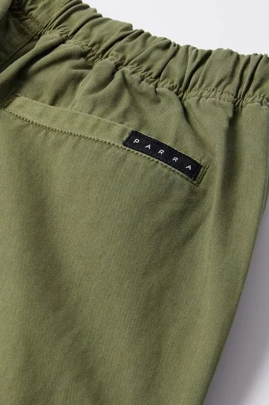 by Parra cotton trousers Alien Pants green color 52152