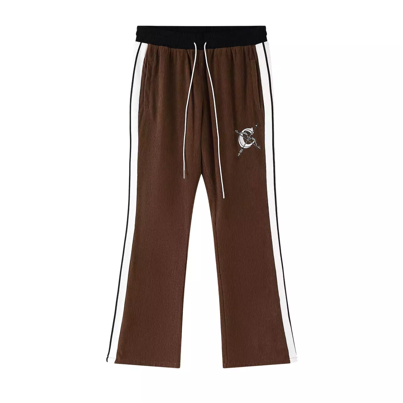 Campus Academy Flare Corduroy Track Pants In Brown