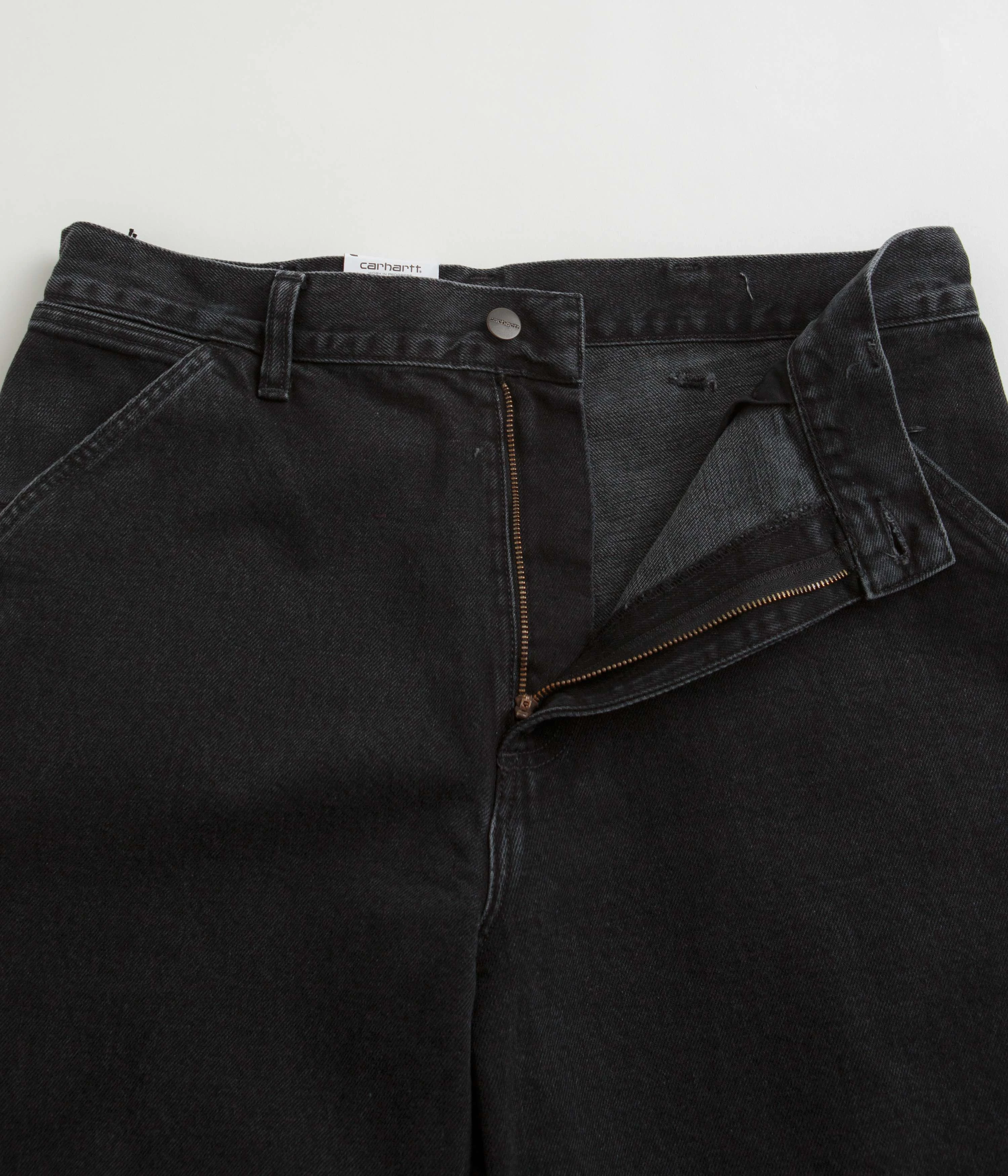 Carhartt Denim Single Knee Pants - Black Stone Washed