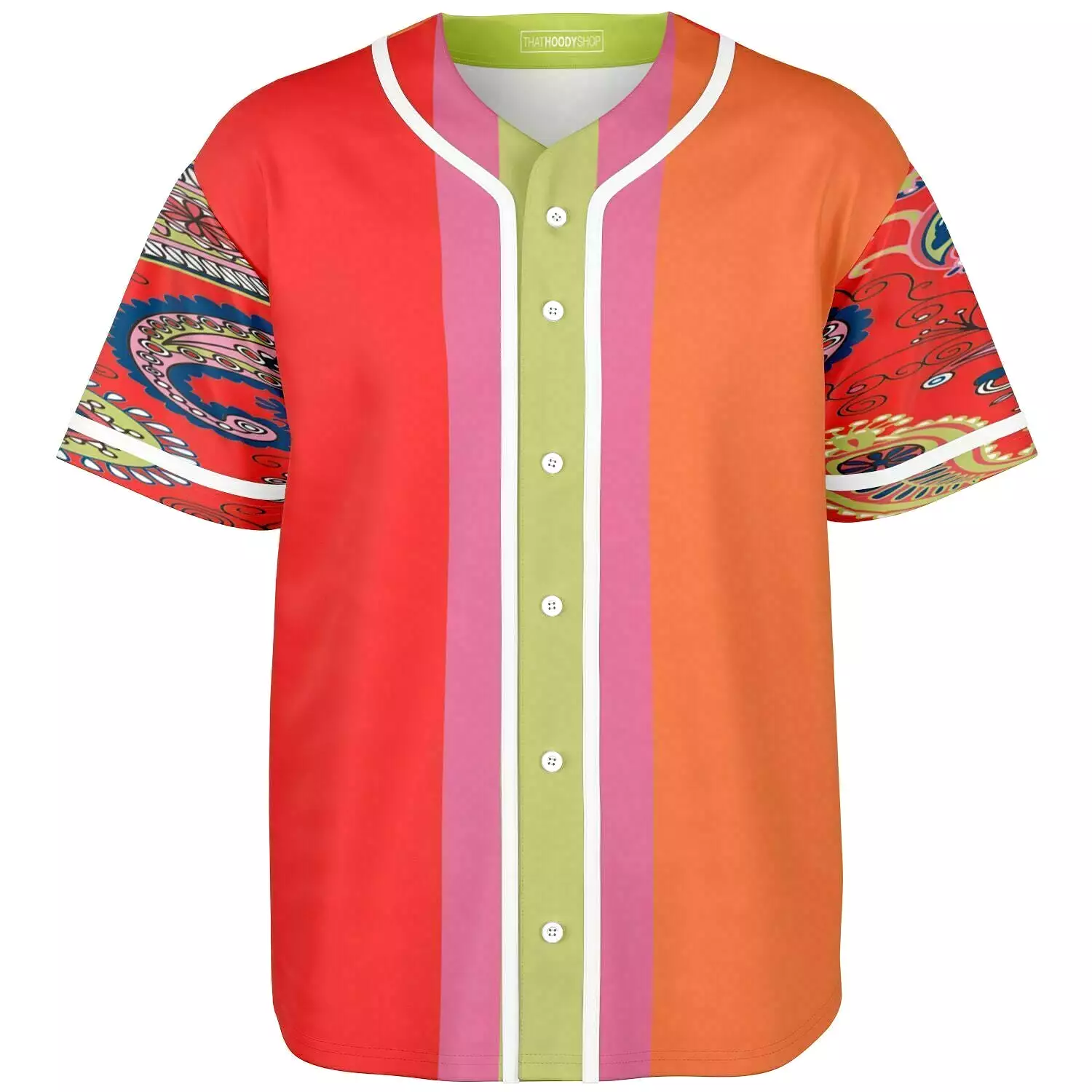 Chili Pepper Colorblock Trio Button Front Jersey