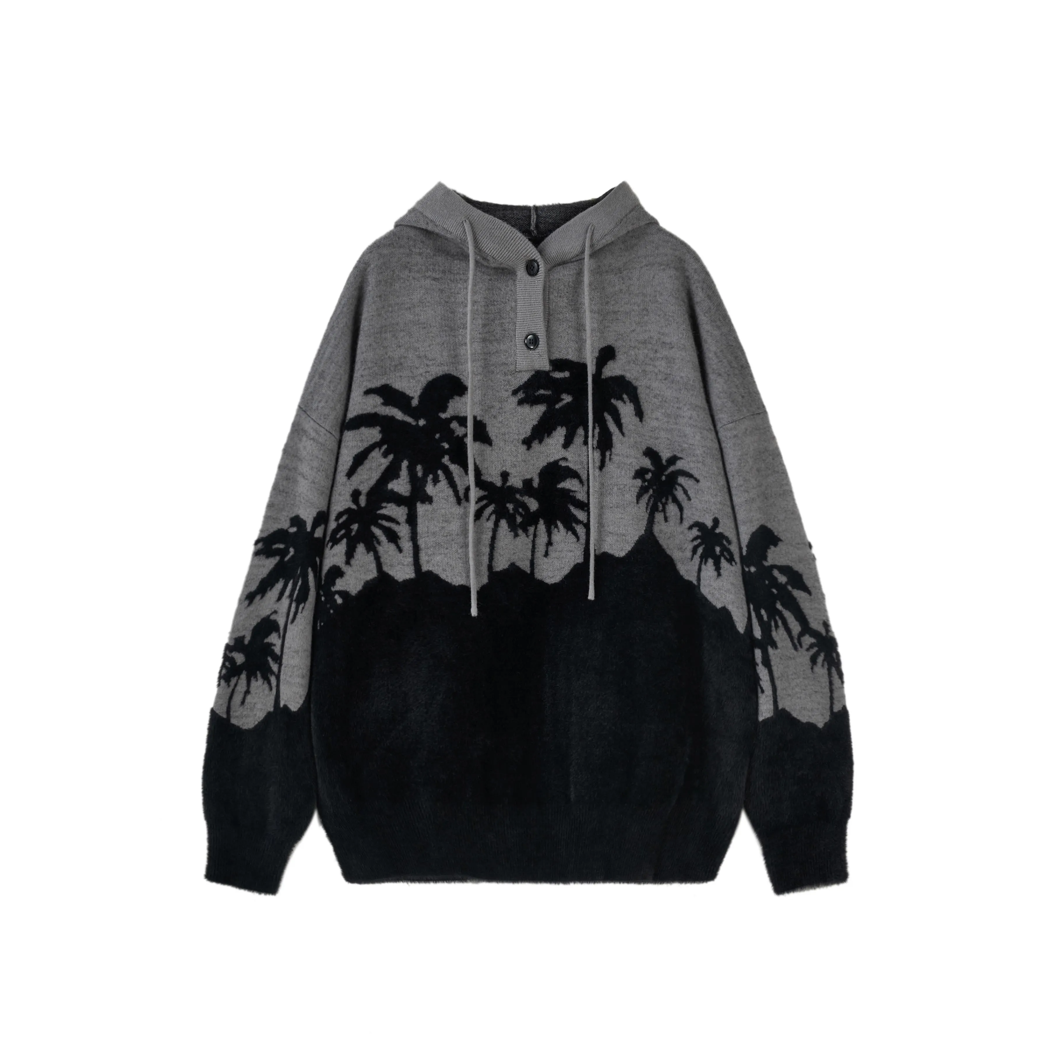 Coconut Hooded Sweater Loose Design