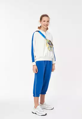 Contrast Side Piping Track Pants