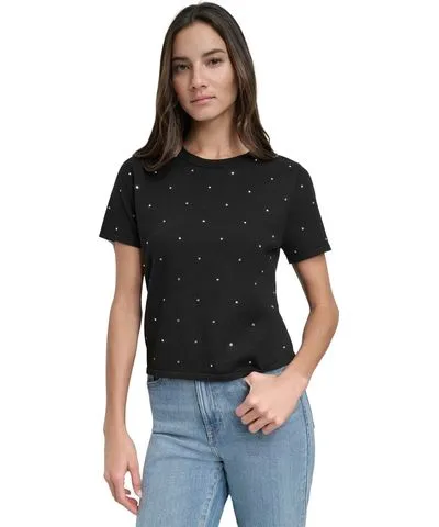 Dkny Jeans Women's Studded Short-Sleeve T-Shirt