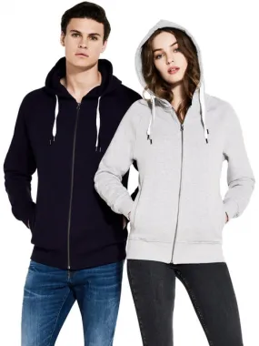 Earth Positive Men s   Unisex Organic Zipped Hoody 