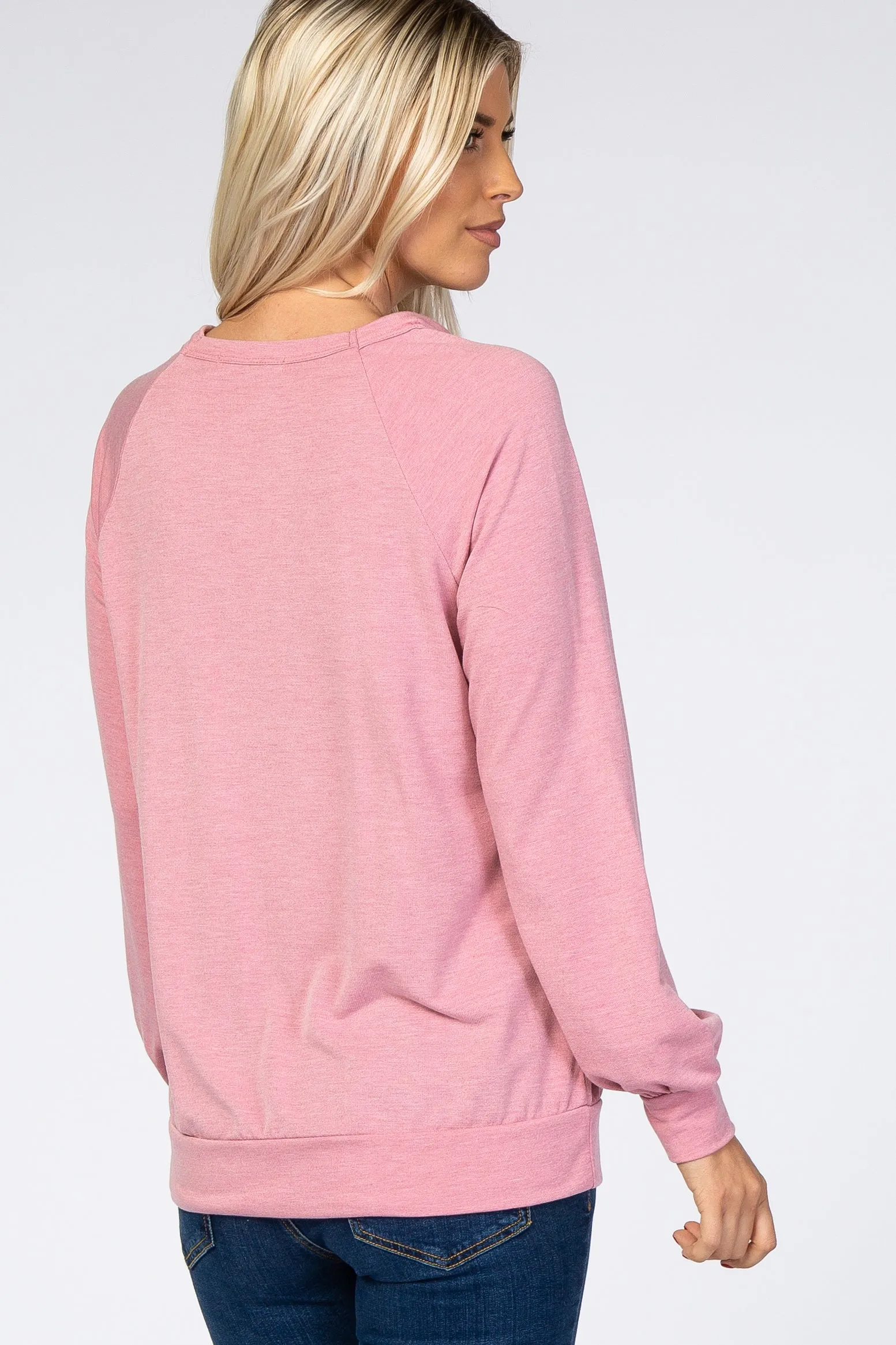 Faded Pink Soft Long Sleeve Top