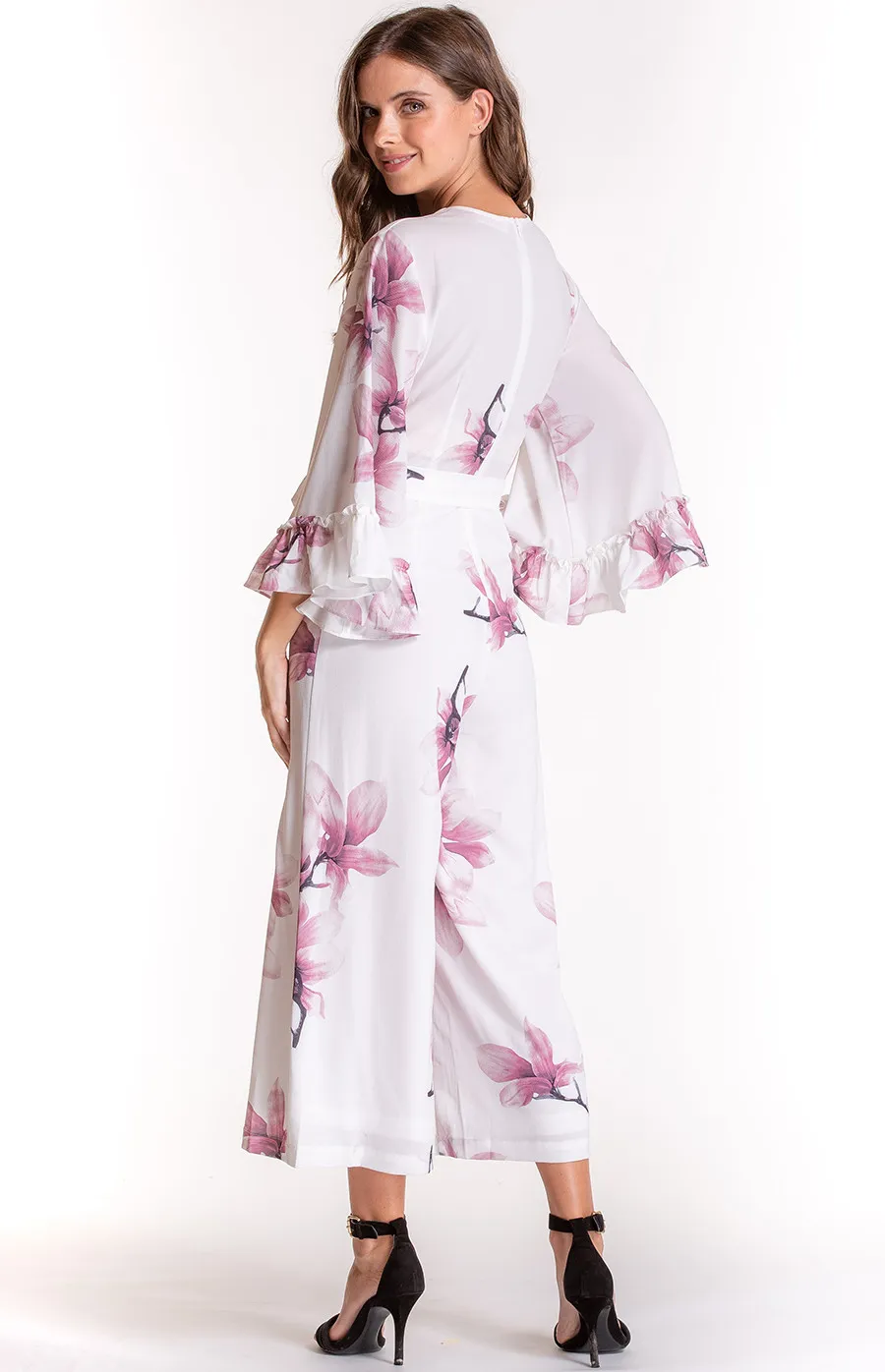 Floral V-neckline Jumpsuit (SJP387A) 