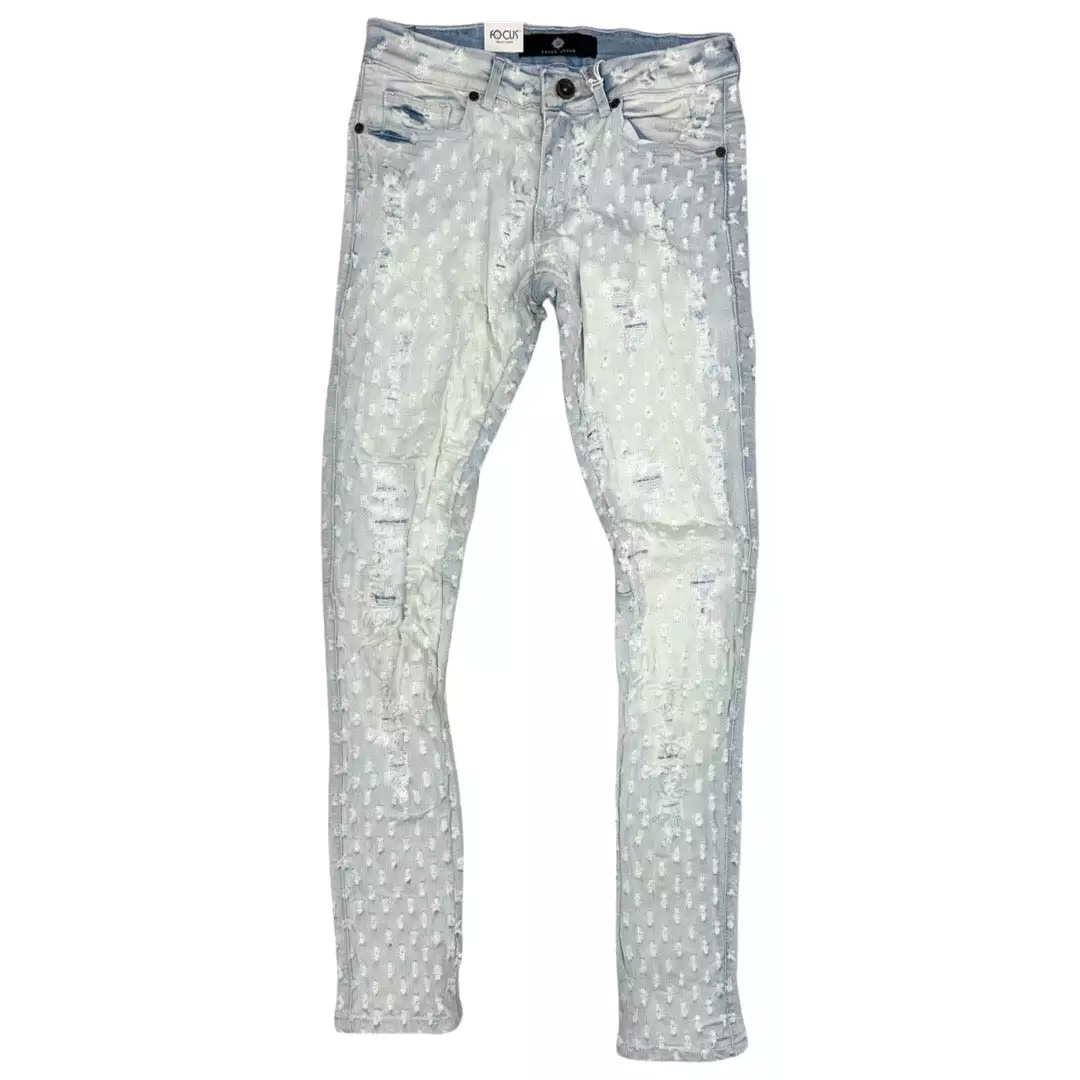 Focus Repeat Light Wash Slim Fit Jeans (3472)