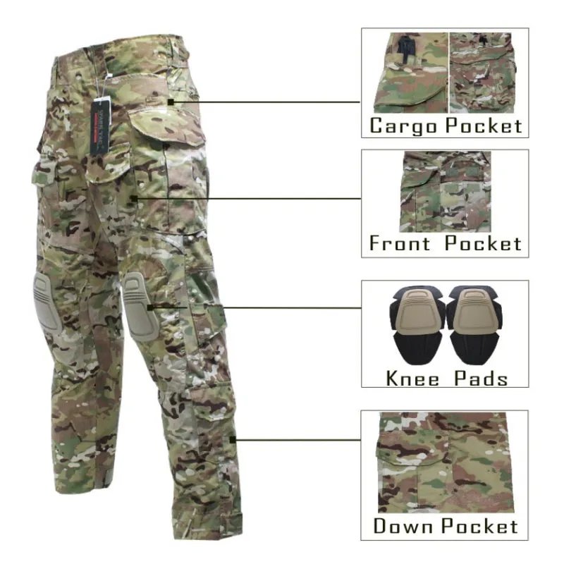 G3 Pro Combat Pants with Knee Pads Rip-Stop Tactical Pants