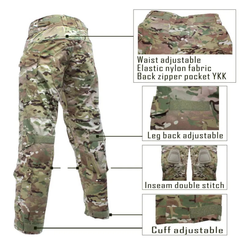 G3 Pro Combat Pants with Knee Pads Rip-Stop Tactical Pants