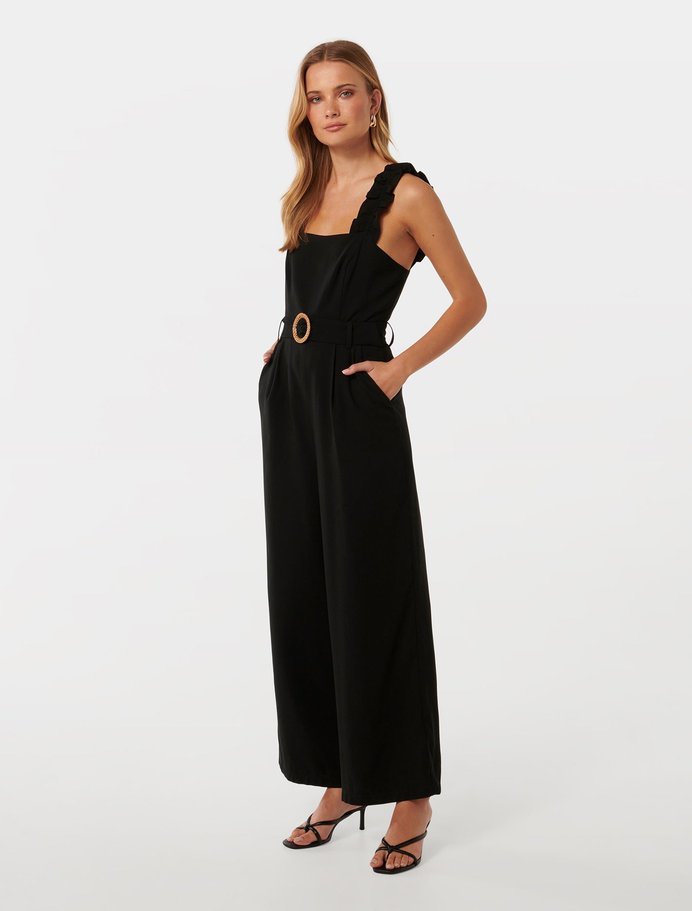 Gemma Ruffle Shoulder Jumpsuit