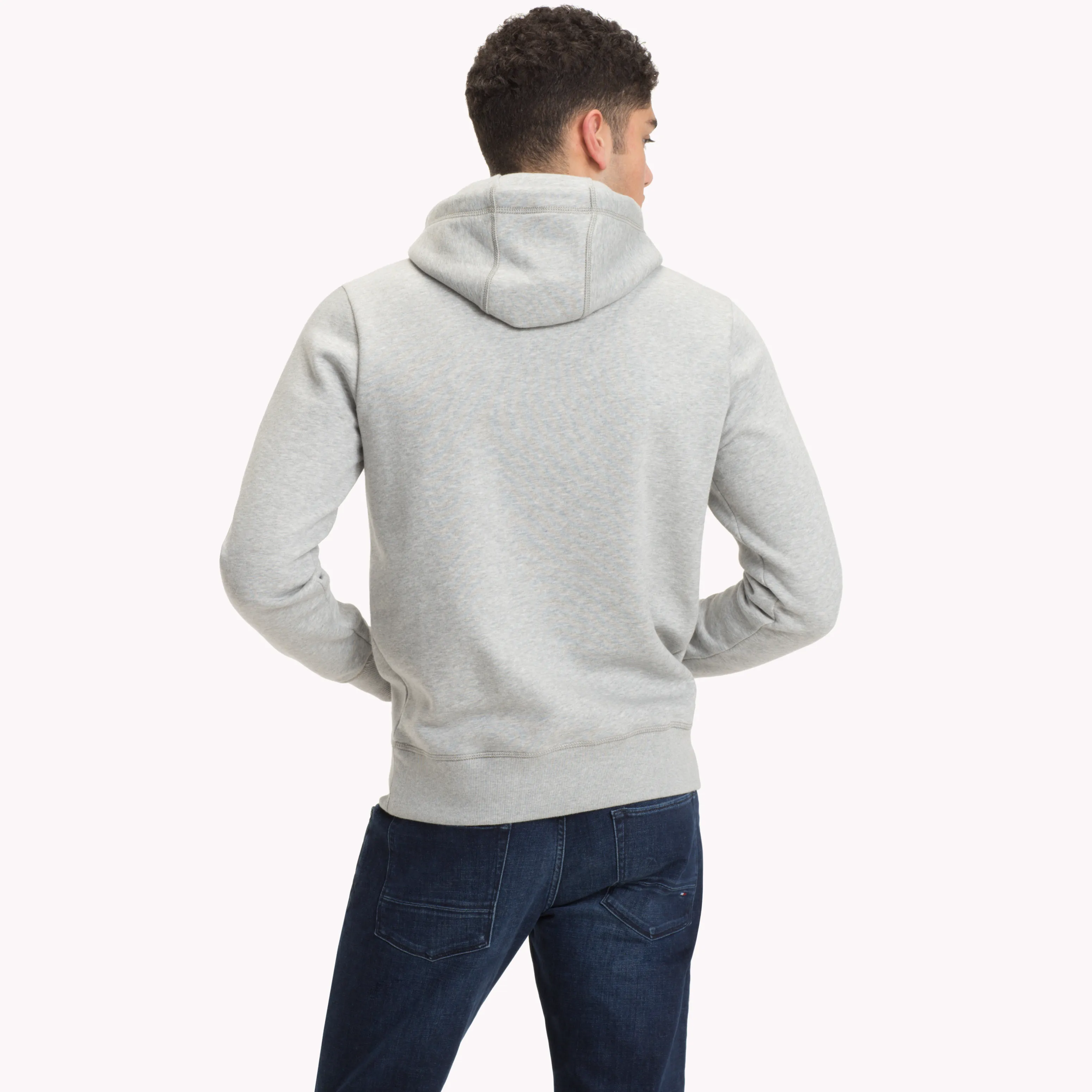 Grey Signature Tape Logo Hoody | Sweatshirts & Hoodies | Tommy Hilfiger