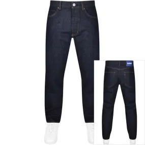 HUGO Blue Straight Fit Jonah Dark Wash Jeans