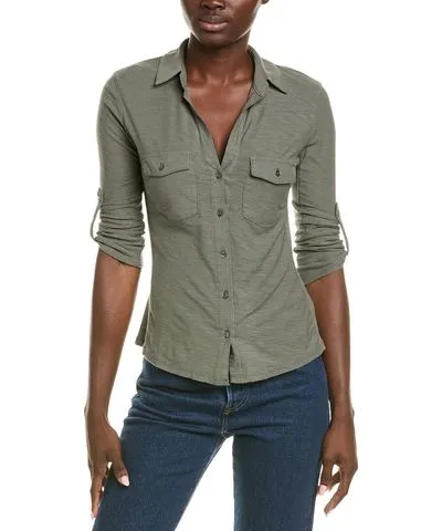 James Perse Contrast Panel Shirt