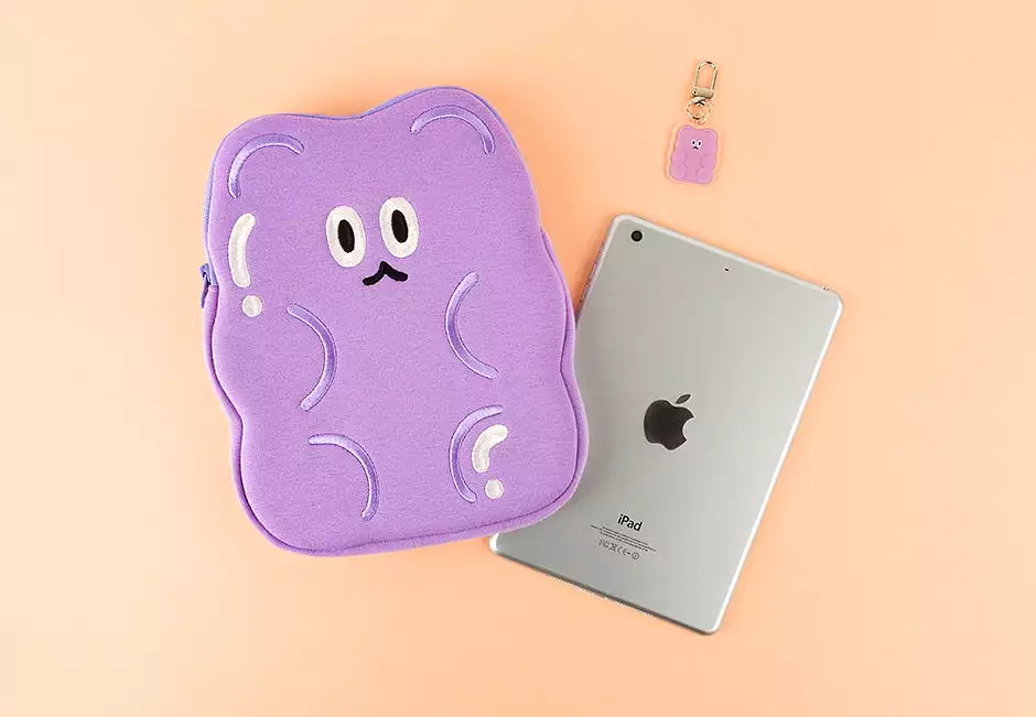 Jelly Bear Shaped iPad Mini 8.3 inches Laptop Sleeves Cases Protective Covers Purses Handbags Cushion Pouches Designer Artist Pr