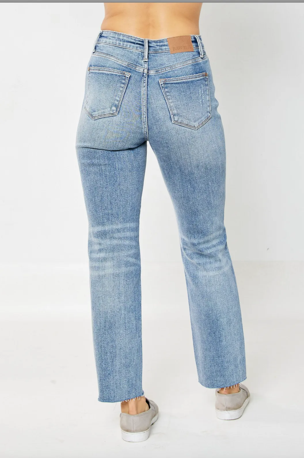 Judy Blue Rigid Magic Destroyed Straight Leg Jeans