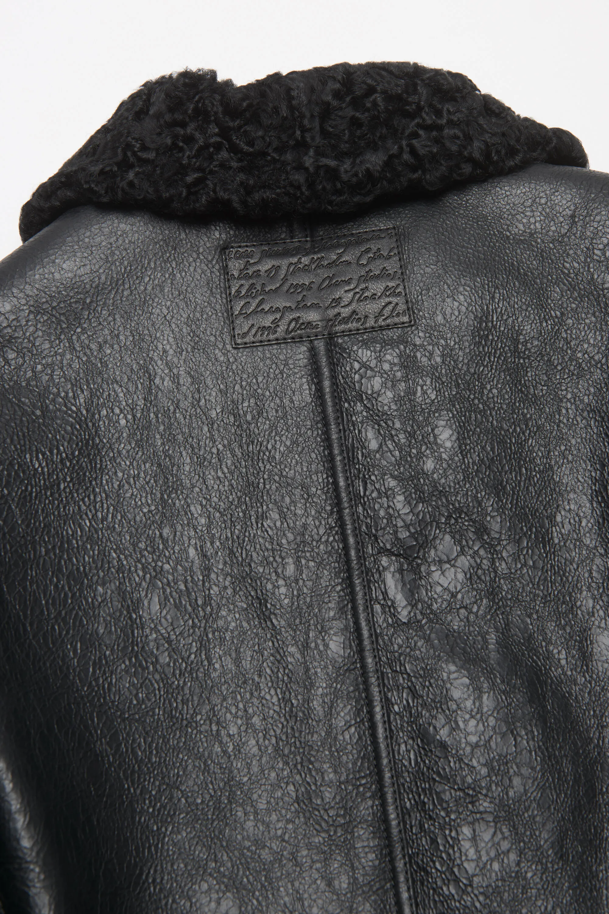 Leather shearling jacket