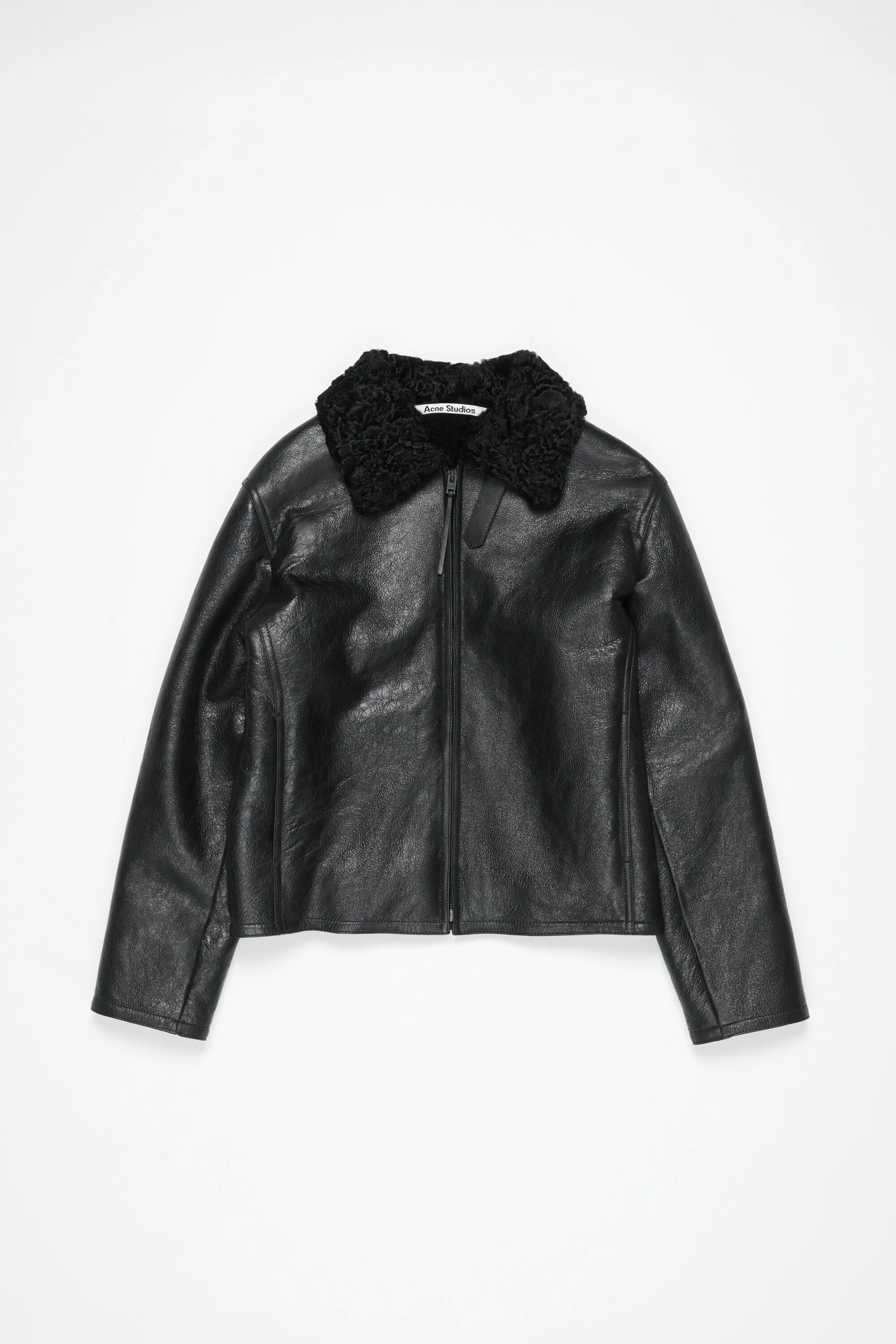 Leather shearling jacket