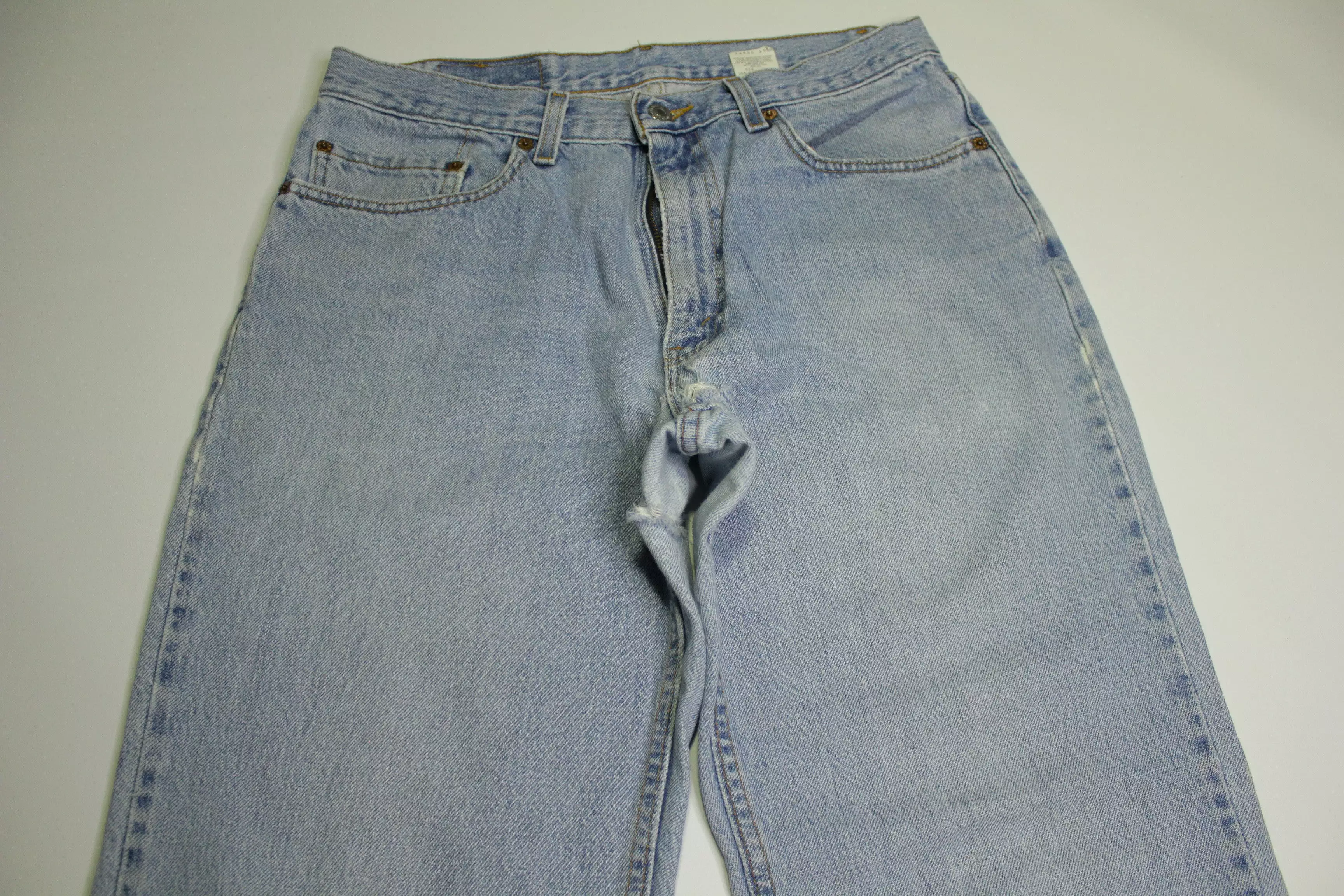 Levis 550 Red Tab Vintage 90's Made in USA Blue Denim Grunge Relaxed Fit Jeans