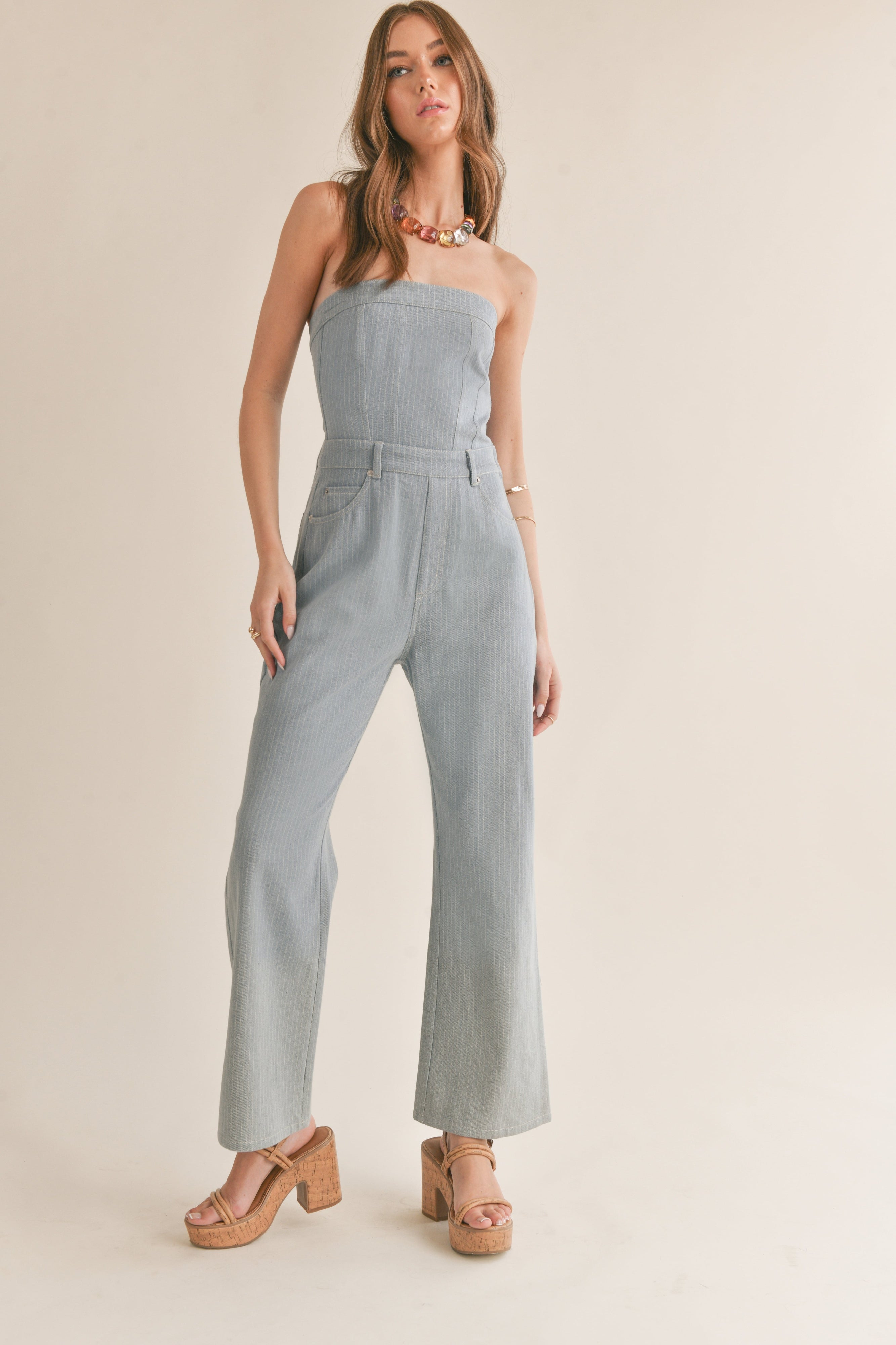 Locals Only Sidezip Denim Jumpsuit