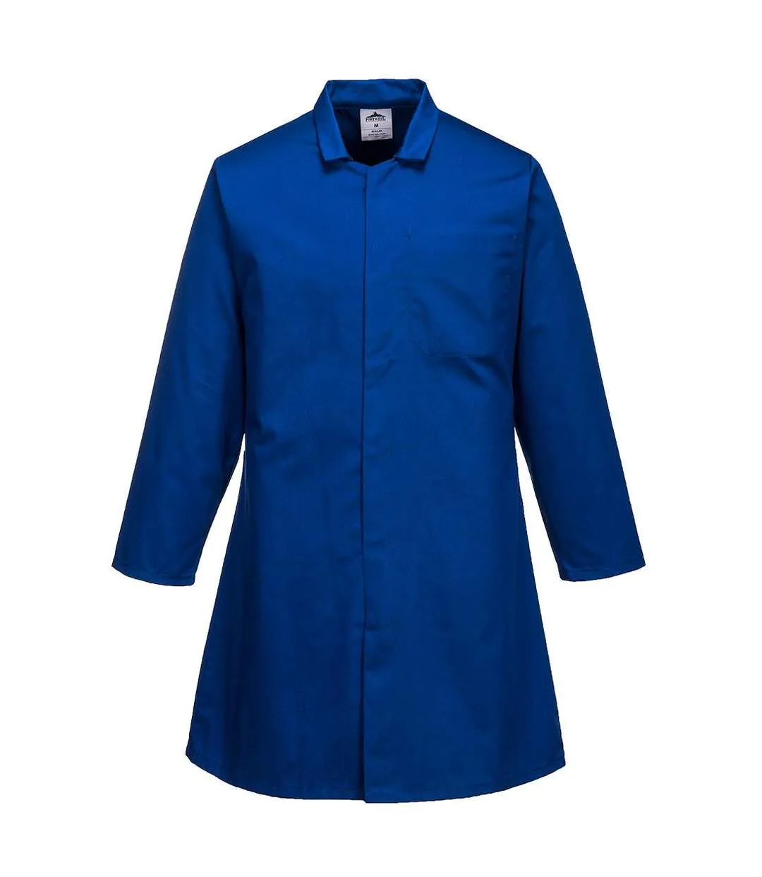 Mens pocket food coat royal blue Portwest