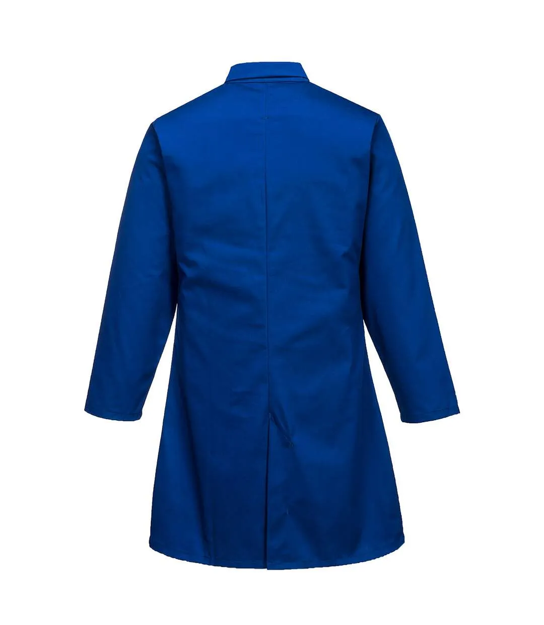 Mens pocket food coat royal blue Portwest