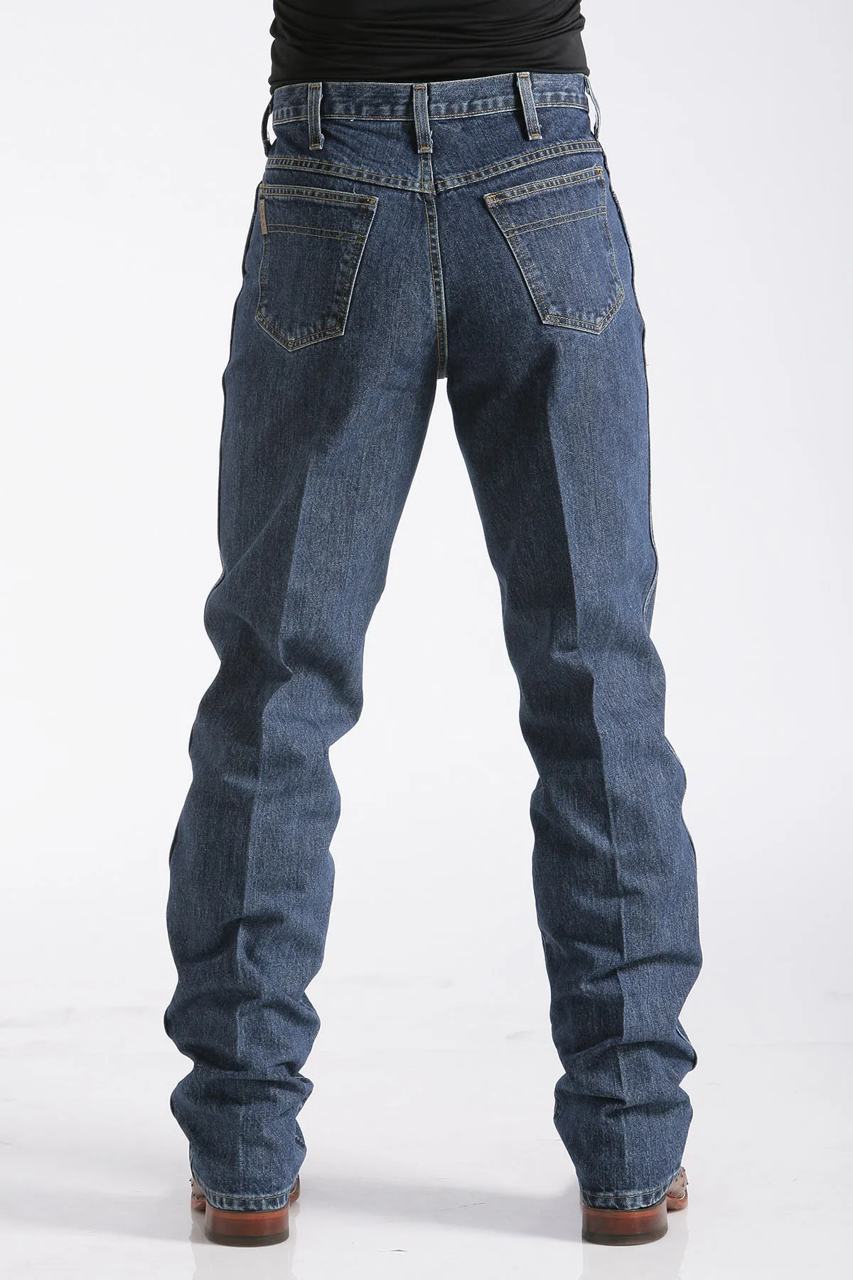 Mens Relaxed Fit Green Label Jeans Dark Stonewash